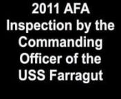 2011 AFA inspection by the Commanding Officer of the USS Farragut