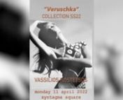 Vassilios Kostetsos “Veruschka” Collection 2022 dedicated to the 70’s Supermodel presented at the historical Syntagma Square Athens from of the Greek Parliament