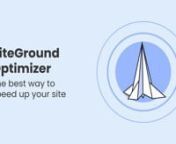 Check out the best WordPress optimization plugin if you&#39;re hosted on SiteGround - Dynamic Caching, Object Caching, CSS, JS &amp; HTML Minification, Gzip Compression, Leverage Browser Caching, Image Optimization, Lazy Loading and more!