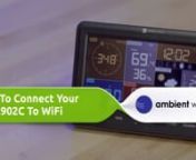 In this video, our technical rep shares with you how to connect your WS-2902C to WiFi.nnnJoin the Ambientweather.net Community Here:https://ambientweather.net/nn✅ Subscribe for more Ambient Weather content: nhttps://www.youtube.com/channel/UCJbP...nn// FREE RESOURCESnAmbient Manuals &amp; Downloads:nhttps://ambientweather.com/manuals.htmlnnAmbient Product Support: https://help.ambientweather.net/help/nn//Connect your DevicenAmbient Weather Networknhttps://ambientweather.com/real-time-...nn//