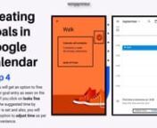 In this video, we&#39;ll show you, How To Create &amp; Track Your Goals With Google Calendar. Enjoy! nnYou most likely have a number of objectives in mind. Tracking your progress is crucial, whether it&#39;s more exercise or reading more books. What if you could accomplish all of this while simultaneously using your calendar app?nnGoogle Calendar is a useful programme for organising your objectives and tracking your days. The Google Calendar Goals tool allows you to set aside time for essential activiti