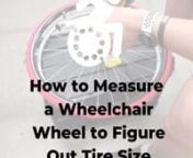This is how we figure out unknown wheelchair tire sizes at Disability Lab.We measure the rim and then convert it to millimeters to get the right size.