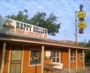 At the Happy Hollow Gift Shop in Medicine Park, Oklahoma, you&#39;ll find live rattlesnakes, picnic and camping supplies, cold drinks, Indian beadwork, moccasins, jewelry, and handmade pottery. nnMost people come for the rattlesnakes. They used to have three of them. Named: Shake, Rattle, and Roll. Roll is no longer with us.nnOwned by Barbara and Larry Nottingham.