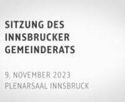 Sitzung des Innsbrucker Gemeinderats am 9. November 2023 from ikb
