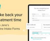 Come explore Jane’s Online Intake Forms and how they can help you streamline your entire patient or client intake process so that you can start your treatments prepared and on time.nnWe’ve compiled links to all of our most helpful guides, blog posts, and webinars on Online Intake Forms, so you can find everything you need in one place: jane.app/guide/take-back-your-treatment-time-with-online-intake-forms