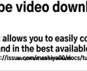 Y2Mate is the fastest Youtube Downloader tool that allows you to easily convert and download videos and audio from youtube for free and in the best available quality.nhttps://medium.com/@charrydosal/enhanced-livestreaming-youtubes-2023-vision-1ac81245416a