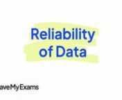 Everything you need to know to answer exam questions on Reliability of Data! Check out the full video at https://www.savemyexams.co.uk/dp/maths/