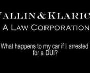 If you&#39;re someone who enjoys a good night out with friends, it&#39;s important to understand the consequences of driving under the influence of alcohol. In this video, we explore what happens to your car during a DUI arrest and why it&#39;s essential to have experienced drunk driving attorneys on your side.nnYou&#39;ll learn about the different ways law enforcement officers handle DUI cases and what they do with your vehicle during and after the arrest. Our knowledgeable attorneys can help you navigate the