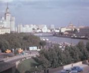 Archival footage shot by an amateur filmmaker while visiting the USSR in July 1975.nnIt contains stock footage of Moscow, Russia&#39;s Capital City:n00:00 - the Red Square;n00:10 - Soviet flag fluttering over the Senate building;n00:23 - Kotelnicheskaya Embankment Building;n00:33 - a cruise along the Moskva river beginning near Rossiya Hotel Pier; view of the Vodovzvodnaya Tower of the Moscow Kremlin from Sofiyskaya Embankment;n00:42 - Rostovskaya Embankment near Borodinskiy bridge;n01:01 - the main
