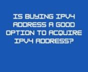 Is Buying an IPv4 Address Worth It?nn1. What is an IPv4 address?nAn IPv4 address is a 32-bit number that uniquely identifies every device on the internet. IPv4 addresses are usually written as four numbers, separated by periods.nn2. What are the benefits of having an IPv4 address?nIPv4 addresses are important for routing internet traffic. They are also needed for certain security features, such as IPsec. IPv4 addresses are also necessary for certain network applications, such as Voice over IP.