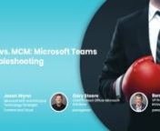 We have listened to your feedback on our previous webinar.You asked to see a more technical battle and less friendly chat. You also want Jason to show you some of the native Microsoft tools for Microsoft Teams troubleshooting in head-to-head action.You asked for it and we will deliver it! Please join us for a Microsoft Teams Performance Technical Throwdown, pitting Gary Steere, a Microsoft Certified Master (MCM), against 5-time Microsoft MVP Jason Wynn.Gary and Jason will battle it out ove