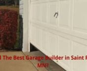 Jack the Carpenter, Inc is a garage builder in Saint Paul, Minnesota. We specialize in building custom garages that are tailored to our clients&#39; individual needs and preferences. Our team of experienced carpenters has years of experience in the industry and we take pride in our attention to detail and craftsmanship. We have built garages for clients throughout Saint Paul and the surrounding areas, so you can be sure that your project is in good hands with us. nnJack the Carpenter, Incn999 Summit