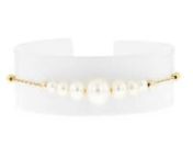 Must-have pearls: this bolo bracelet features 4-9.5mm cultured freshwater pearls and 3-4mm 14kt yellow gold beads. Adjusts to fit most wrists with sliding pearl closure. White pearl bolo bracelet.nnhttps://www.ross-simons.com/876434.html