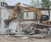 Schofield House was one of the buildings demolished to make way for the new Peter T. Paul building.UNH Video Production&#39;s Scott Ripley and UNH Photo Services Manager Mike Ross were there to document the event.