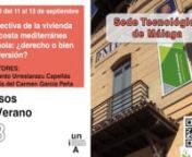 TÍTULO: Perspectivas de la vivienda en la costa mediterránea española: ¿derecho o bien de inversión? Cursos de Verano UNIA 2023 MálaganDURACIÓN: 00:02:15 // FECHA DE GRABACIÓN: 2023/06/130nSERIE: Cursos de Verano UNIA 2023 MálaganTEMÁTICA: Ciencias sociales y JurídicasnDESCRIPTORES: Vivienda, especulación, Mercado Inmobiliario, políticanSINOPSIS: Perspectivas de la vivienda en la costa mediterránea española: ¿derecho o bien de inversión? es un curso que se celebra dentro de la p