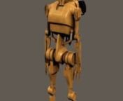 Battle Droid B1 turnaround from Star Wars done in Autodesk MayanMarch 2010