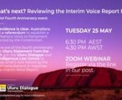This special event on the eve of the fourth anniversary of the Uluru Statement from the Heart, hosted by the Uluru Dialogue and the Indigenous Law Centre, discussed a wrap-up and assessment of the Indigenous Voice consultation.nnProfessor Megan Davis, Professor Gabrielle Appleby, Dr Dani Larkin, Emma Buxton-Namisnyk and Eddie Synot discussed the Indigenous Law Centre’s analysis of the consultation process including the public submissions.nnThe overwhelming response from the Australian communit