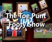 The RPPFM Toe Punt Footy Show. Footy under lights, Big Crowds, Big Views.Can&#39;t get better or can it.. Paul Goonan YCW coach joins us in Studio 2. Jeff Svigos from Pines. Previews reviews and Volatile Vossy. Plus all the news from the MPNFL. Brought to you by Bendigo Bank. Saturday 9:00am each Saturdayn0:09 / 0:35n1 CommentnComment as RPPFM - Voice of the PeninsulannRPPFM - Voice of the Peninsula was live.nPublished by Vimeo· 13tSponmtsaorfghed· nTV Magic MATCH OF THE DAYnWe&#39;re live from