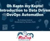 Oh Keptn my Keptn! Introduction to Data Driven DevOps AutomationnKeptn is a CNCF sandbox project and aims to automate delivery and operational processes using a data-driven approach. Keptn’s architecture solves a key problem with traditional automation tools where process and tool integrations are often hard coded or hard to maintain. Keptn uses an event-driven orchestrator with declarative process and tooling definitions that eliminate the need for any custom tool integration and make changin