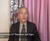 As we get closer to the end, there are various prophetic ramifications of 2 Thessalonians 2 and the mystery of lawlessness. This video focuses on verse 7 to try to answer what is being restrained and who is doing the restraining in 2 Thessalonians 2:7. Are misunderstandings by pre-tribulation rapturists like Hal Lindsey partially responsible for the belief that the Holy Spirit is the restrainer? What about the impact of Simon Magus (Acts 8) and &#39;Mystery Babylon&#39;? Does the Bible warn about a virg