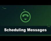 In this video we will show you how to schedule messages in Whatdroid.nnWhatdroid is a Automation App For 1-1 Messenger Marketingn� Desktop application works on your computer or your VPS server (Windows)n� Full automation for Whatsapp marketing. Set up and forget.n� Privacy &amp; Spam compliant. Only 1-1 messaging from your IP and your account.n� Create message broadcasts and sequences with hands-free automation. n� Post one message 1-1 to all contacts on automation. No need to endlessl