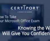 A video tutorial for both the MOS Microsoft 365 Apps &amp; Office 2019 exams as well as the MOS Office 2016 exams. This video uses a voiceover to explain the information.