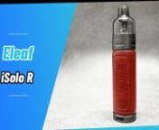 Eleaf iSolo R Pod Mod Kit:https://vapesourcing.com/eleaf-isolo-r-kit.htmlnnEleaf iSolo R is a combination of function and fashion that can be recommended to vapers of all experience levels. This portable device uses a mixture decorate with alloy and leather finishes to make it more pleasant to hold and touch. It is user-friendly and travel-friendly, with a long-lasting battery and good flavor production to improve users All aspects of your vaping experience. Capable of reaching max 30 watts of p