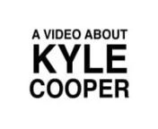 An informational/editorial video about Kyle Cooper, Film Title Designer.nnThis video was created in partial fulfillment of the requirements for GRC 119, Digital Media. It is submitted as student work by Roejuen Cortina.nnCredits: nImage Credits:nKyle Cooper cutout: photo by Giant Bomb from https://www.giantbomb.com/kyle-cooper/3040-64921/nMassachusetts municipal: artwork by Philip Terry Graham, author at Wikimedia commonsnUMass seal: UMass, non-commercial use, used for contextual significance in