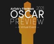 Even a pandemic can’t stop FilmWeek’s annual Oscar preview show. This year, we’re going virtual! And you’re invited. Join host Larry Mantle and KPCC’s FilmWeek critics for the 19th annual event right from the comfort of your own home.nnAlthough it’s been a rough year for a number of reasons, 2020 did not disappoint when it comes to movies. This year, David Fincher’s “Mank,” a story about “Citizen Kane” screenwriter Herman Mankiewicz, leads the way with 11 nominations, inclu