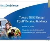 Since its release in 2014, thousands of educators and developers have used the EQuIP Rubric for Science to guide the development and evaluation of instructional materials.nnWestEd’s NextGenScience Reviewers and Science Peer Review Panel have provided detailed feedback to developers on hundreds of science and engineering units. Anchored in the vision of the Next Generation Science Standards (NGSS) and A Framework for K-12 Science Education, a new NextGenScience resource unpacks the 19 EQuIP
