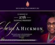 27th President Cheryl A. Hickmon Omega Omega and Memorial Service from omega