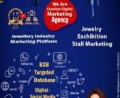 Upcoming #B2B Jewelry Exchibition Show in #Gujarat &amp; #Mumbai &#124; Stall Marketing with Digital + Targeted Jewelry industires #Jewellers #databasennb2bjewel.com &#124; B2B Jewelers Show 15th Years Expiriancein Jewelry Market nnDigital Marketing for #GGJS GGJS Gujarat Gold jewellery Show &amp; IIJS Signature MumbainnSocial Media &amp; 36000 Gujarat Jewellers database n&amp; Whatsapp Association &amp; Jewelry Group Marketing nn500 Rs Per days n&amp; Only Social Media Marketing n200 Rs per Day.nnA