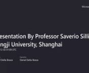 Guest Lecture by Professor Saverio Silli, Tongji University Shanghai, for 3655QCA Interactive and Immersive Design in Public Art