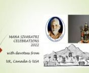On February 28, 2022, Sri Ramana Center of Houston conducted Sivaratri celebrations with devotees from UK, Canada (Toronto), andUSA (Washington DC, Georgia, Ohio, and Houston) via Zoom.nnList of contents:n00:00 - Introductionn01:00 - Ram - Rudram/Chamakamn26:18 - Arjit/Neha- Lingashtakam n31:13 - Skanda - Arunachalaya namo namon33:58 - Devika- Marga Bandhu Stotram n37:30 - Gopika - Dheena Karuna karane n39:56 - Guhan - Sadanandayan42:20 - Amrithyog- Enna vendum (Sri Sadhu Om)n45:40 - Saa