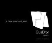 QuaDror: A structural support system. nNew. Simple. Versatile.nQuaDror is a patented new space truss geometry that unfolds manifold design initiatives and can adapt to various conditions and configurations.nnnIn 2006, while experimenting in the workshop, Dror discovered a serendipitous geometry. Initially inspired by the aesthetic and flexibility of this versatile form, he soon realized the structural integrity of the interlocking members. The unique space truss geometry - now named QuaDror - is