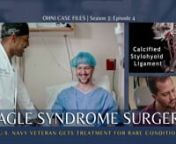 Learn more about Eagle Syndrome at: https://eaglesyndrome.com/nnShane, a U.S. Navy Veteran, has an extremely rare condition called Eagle Syndrome which causes him extreme pain. After numerous attempts to find a surgeon within the VA network, Shane is left depressed and forced to search for a doctor who could treat him. Shane seeks the aide of Dr. Ryan Osborne and his team to help him get the surgery he so desperately needs. Without any guarantee of whether the surgery will help relieve his sympt