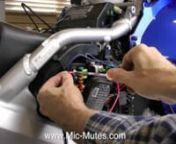 Cruiseman shows you how to install Mic-Mutes on a 2012 Honda Goldwing. Mic-Mutes allows you to control when your motorcycle&#39;s intercom system is active using PTT (Push To Talk) switch. This eliminates the unwanted background and wind noise coming through the interom&#39;s microphones when the intercom is not in use.