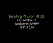 These are the detailed instructions to install Phalcon on XAMPP for Windows. If possible, We recommend you to use the latest XAMPP release.