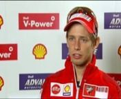 Click on the Shell Motorsport video featuring the views of MotoGP Ducati rider Casey Stoner, ahead of the Australian MotoGP. In this exclusive interview with Shell Motorsport, Casey Stoner talks of his favorite MotoGP circuits and their characteristics. Stoner also talks of the importance of his preparations behind the scenes at race weekends and the biking heroes who paved the way for his career. nappening - he was a rider that I was watching.