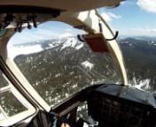 Flying the Bell 206B3, touchdown west of the cascades in Central Oregon on 4/20/12. Mt Bachelor in the distance.