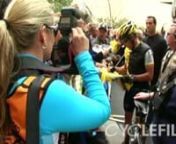 First part of a handful of &#39;Action episodes&#39; from the Tour of California Stage 7. Cyclefilm shadowed Elizabeth Kreutz - Lance Armstrong/Livestrong photographer - for the start and finish of the stage. nnAn amazing insight into the life of a professional sports photographer.Thanks to Liz for giving us this unbelievable access!nnMore episodes available from CYCLEFILMnhttp://www.cyclefilm.com/toc.htmlnnIn association with The Fredcast Cycling Podcast:nhttp://www.thefredcast.com