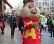 BriefnUtilise the Chipmunks character costumes to create awareness for the cinema release at high footfall locations targeting the key demographic.nSolution nOver the course of the two months leading up to the release of Alvin and the Chipmunks, Alvin, Simon and Theodore made 34 appearances across the UK, hitting high footfall locations and events including a special Christmas appearance on London&#39;s Regent Street