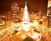 Time Lapse Indianapolis, Monument Circle from the IPL building.