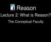 Reason is a 10-part video lecture series by David Kelley and William R Thomas. It is the first course published by Atlas University, a new educational venture launched by The Atlas Society. Reason presents the essentials of the Objectivist view of knowledge. It explains why reason is an absolute; why emotions are not tools of cognition, despite their psychological importance; and why mysticism is a cognitive dead-end. It presents Ayn Rand’s innovative theory of concepts and objectivity, includ