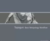 www.cgbootcamp.comnnIn this video we cover the basic tools and techniques of retopology in Topogun.nnRuntime: ~10 minnnSoftware: TopogunnnAuthor: Leo Covarrubias