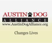 Austin Dog Alliance uses the powerful connection between dogs and humans to help others. Pet Therapy teams visit hospitals, schools, rehabiliation facilities, and retirement homes.The K-9 Autism program uses therapy dogs to help develop the social skills of children and young adults with Autism. The Bow Wow Reading program helps struggling young readers become better readers by having the children read to dogs, thus reducing the fear of public speaking.