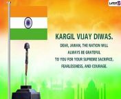 Kargil Vijay Diwas 2022 is here! Observe the day of valour with these quotes and HD images that you can send to your friends and relatives on this Kargil Victory Day. Kargil Vijay Diwas will be observed on July 26, Tuesday when special events will be held across the country to commemorate the brave soldiers who lost their lives during the Kargil War 1999. Get Kargil Vijay Diwas 2022 Messages for free download online!1