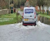 Road closures and high water at Lavant