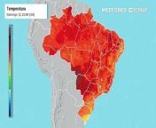 Previsões indicam temperaturas históricas em boa parte do Brasil, com máximas de até 45°C, o que configura uma anomalia de até 10°C acima do normal.