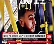 A manhunt is underway after a gunman opened fire inside a tram in the Dutch city of Utrecht. Police have named a suspect in the case, and released a picture of him. At least three people have died and five are wounded following the shooting, Utrecht Police tweeted.
